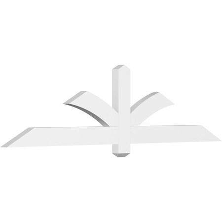 Ekena Millwork Redmond Architectural Grade PVC Gable Bracket, 72"W x 18"H x 2"D x 4"F, 6/12 Pitch GBP072X18X0204RED00